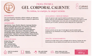 Gel Caliente Reductor Corporal 400 GR CURVAS